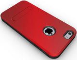 RED SLIM TOUGH SHIELD MATTE ARMOR HYBRID CASE COVER SKIN FOR iPHONE 6 4.7"