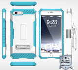 Tri-Shield Rugged Case Stand Card Slot Strap and Belt Clip for iPhone 8, 7
