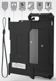 Tri-Shield Rugged Case Metal Stand Card Slot and Strap for iPhone SE 2022/2020