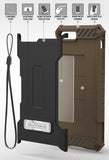 Tri-Shield Rugged Case Metal Kickstand Card Slot and Strap for iPhone 8 iPhone 7