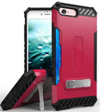 Tri-Shield Rugged Case Metal Kickstand Card Slot and Strap for iPhone 8 iPhone 7