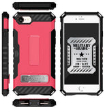 Tri-Shield Rugged Case Metal Stand Card Slot and Strap for iPhone SE 2022/2020