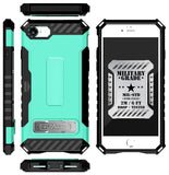 Tri-Shield Rugged Case Metal Stand Card Slot and Strap for iPhone SE 2022/2020