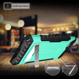 Tri-Shield Rugged Case Metal Stand Card Slot and Strap for iPhone SE 2022/2020