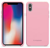 PureGear Baby Pink SOFT-TEK Case Cover + Tempered Glass for iPhone X/Xs/10/10s