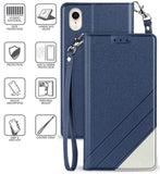 Folio Wallet Case ID Slot Cover Stand + Wrist Strap for Apple iPhone XR 6.1"