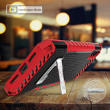 Tri-Shield Rugged Case Cover Metal Stand + Wrist Strap for Apple iPhone XR 6.1"