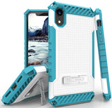 Tri-Shield Rugged Case Cover Metal Stand + Wrist Strap for Apple iPhone XR 6.1"