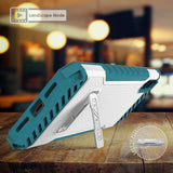 Tri-Shield Rugged Case Cover Metal Stand + Wrist Strap for Apple iPhone XR 6.1"