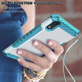 Tri-Shield Rugged Case Cover Metal Stand + Wrist Strap for Apple iPhone XR 6.1"