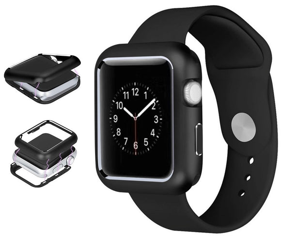 Black Magnetic Snap Case Aluminum Hard Cover for Apple Watch (Series 4, 40mm)