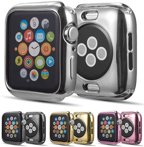 Metallic Electroplated Finish Case Flexible Cover for Apple Watch Series 4, 44mm