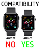 Black Magnetic Snap Case Aluminum Hard Cover for Apple Watch (Series 4, 40mm)