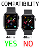 Black Magnetic Snap Case Aluminum Hard Cover for Apple Watch (Series 4, 44mm)