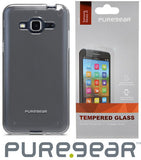 PUREGEAR SLIMSHELL CASE + TEMPERED GLASS FOR SAMSUNG GALAXY J3 2016, J3V, SOL