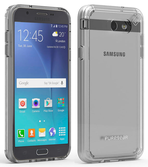 PureGear Clear Slim Shell Pro Case Cover for Samsung Galaxy J3 Eclipse/Mission