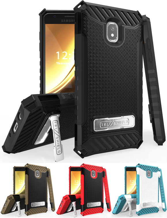 Tri-Shield Rugged Case for Samsung Galaxy Express Prime 3, Amp Prime 3, Sol 3