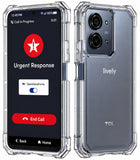 Hybrid Anti-Shock Cover for Lively Jitterbug Smart 5 Phone Case, Smart5 - Clear