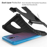 Tri-Shield Rugged Case Cover + Belt Clip Holster + Strap for LG Xpression Plus 2