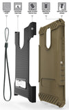 Tri-Shield Rugged Case Cover with Kickstand Lanyard Strap for LG Harmony 3