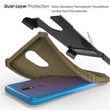 Tri-Shield Rugged Case Cover + Belt Clip Holster + Strap for LG Xpression Plus 2