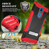 Tri-Shield Rugged Case Cover + Belt Clip Holster Strap for LG K40/Solo/K12 Plus