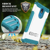 Tri-Shield Rugged Case Cover + Belt Clip Holster Strap for LG K40/Solo/K12 Plus