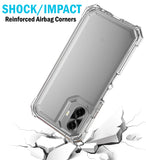 Hybrid Case Anti-Shock Cover for TCL K70 5G Phone - Clear