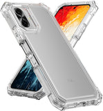 Hybrid Case Anti-Shock Cover for TCL K70 5G Phone - Clear