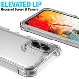Hybrid Case Anti-Shock Cover for TCL K70 5G Phone - Clear