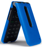 Grid Texture Case Slim Hard Shell Cover for LG Wine 2 LTE Flip Phone (LM-Y120)