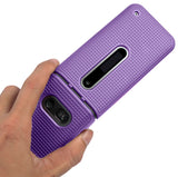 Grid Texture Case Slim Hard Shell Cover for LG Wine 2 LTE Flip Phone (LM-Y120)