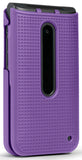 Grid Texture Case Slim Hard Shell Cover for LG Wine 2 LTE Flip Phone (LM-Y120)