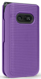 Grid Texture Case Slim Hard Shell Cover for LG Wine 2 LTE Flip Phone (LM-Y120)