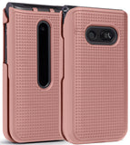 Grid Texture Case Slim Hard Shell Cover for LG Classic Flip Phone (L125DL)
