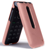 Grid Texture Case Slim Hard Shell Cover for LG Classic Flip Phone (L125DL)