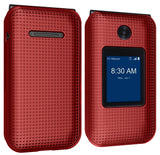 Textured Hard Shell Case Cover for Consumer Cellular Link II Flip Phone, Link 2