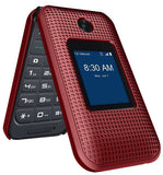 Textured Hard Shell Case Cover for Consumer Cellular Link II Flip Phone, Link 2