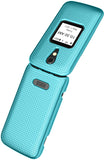 Grid Texture Case Slim Hard Shell Cover for Lively Jitterbug Flip 2 Phone, Flip2