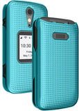 Grid Texture Case Slim Hard Shell Cover for Lively Jitterbug Flip 2 Phone, Flip2