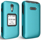 Grid Texture Case Slim Hard Shell Cover for Lively Jitterbug Flip 2 Phone, Flip2