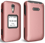 Grid Texture Case Slim Hard Shell Cover for Lively Jitterbug Flip 2 Phone, Flip2