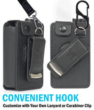 Black Leather Case with Belt Clip Screen Cover for Medtronic MiniMed 780G 770G