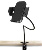 Universal Clip Mount Padded Phone Holder Long Flex Neck for Desk Table Counter