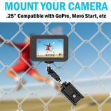 Universal Fence or Tripod Mount - Dual Holder for Pocket Radar, Phone, Powerbank
