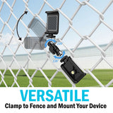 Universal Fence or Tripod Mount - Dual Holder for Pocket Radar, Phone, Powerbank