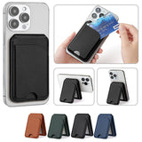 Leather Wallet RFID Card Holder Stand for iPhone (Compatible with Magsafe Case)