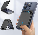 Leather Wallet RFID Card Holder Stand for iPhone (Compatible with Magsafe Case)