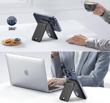 Leather Wallet RFID Card Holder Stand for iPhone (Compatible with Magsafe Case)