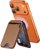 Leather Wallet RFID Card Holder Stand for iPhone (Compatible with Magsafe Case)